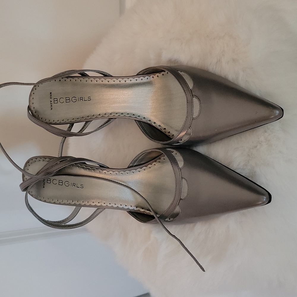 BCBGirls Metallic Gray Heels